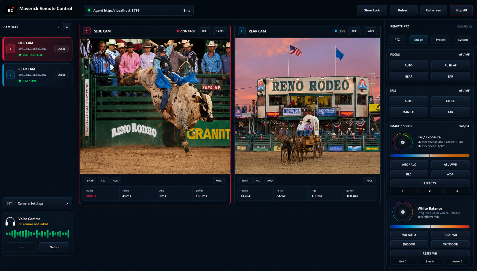 Maverick Remote Control browser operator console