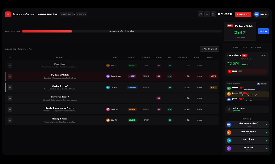 Broadcast Control Interface